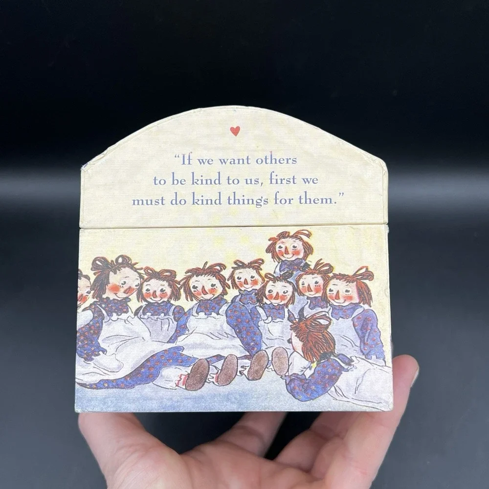 VTG 1969 Raggedy Ann Wood‎ Jewelry Chest Music Box Schylling Dancing ANN ~ WORKS